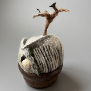 First Snow - miniature needle-felted landscape handmade by Bethany Hughes