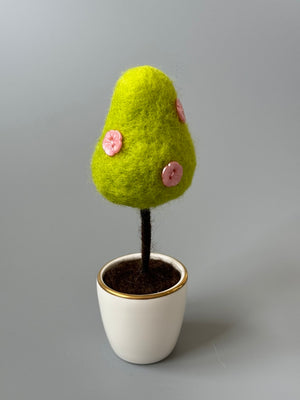 Spring Tree - Pink, needle-felted sculpture handmade by Bethany Hughes